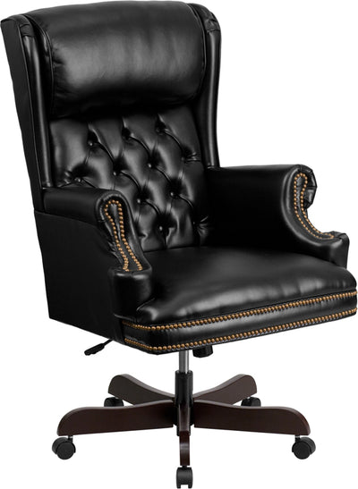 Black High Back Leather Chair