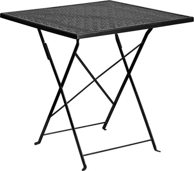 28sq Black Folding Patio Table