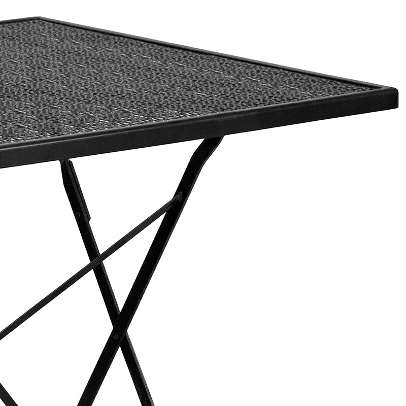 28sq Black Folding Patio Table