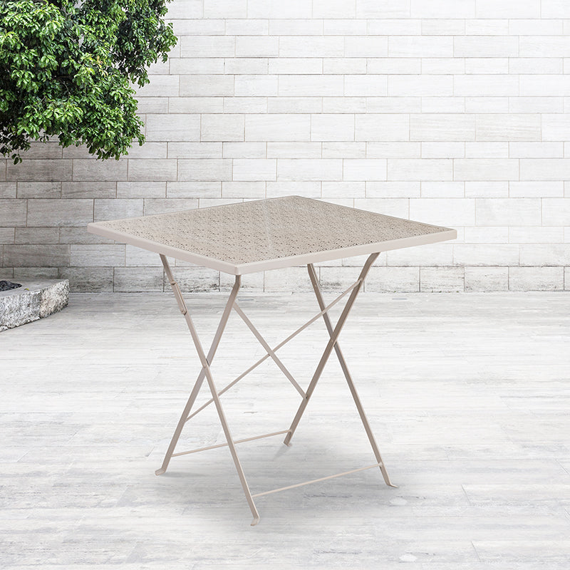 28sq Gray Folding Patio Table