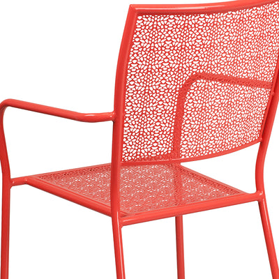 Coral Square Back Patio Chair