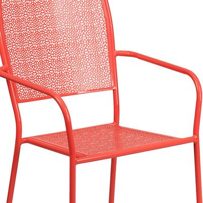 Coral Square Back Patio Chair