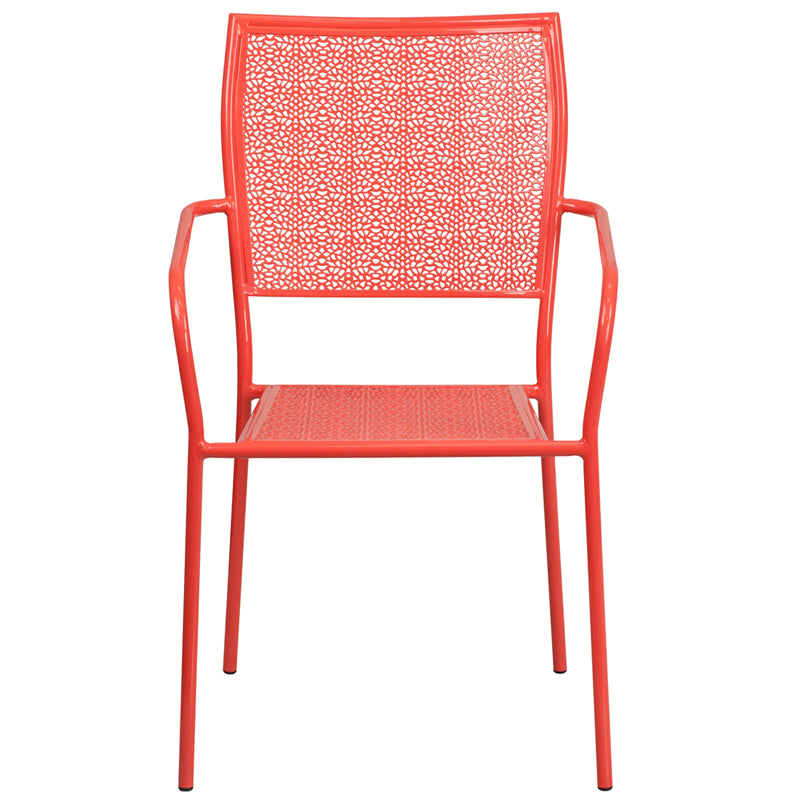Coral Square Back Patio Chair