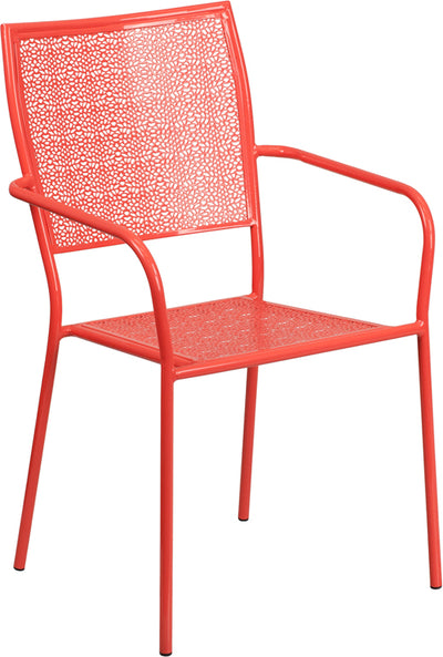 Coral Square Back Patio Chair