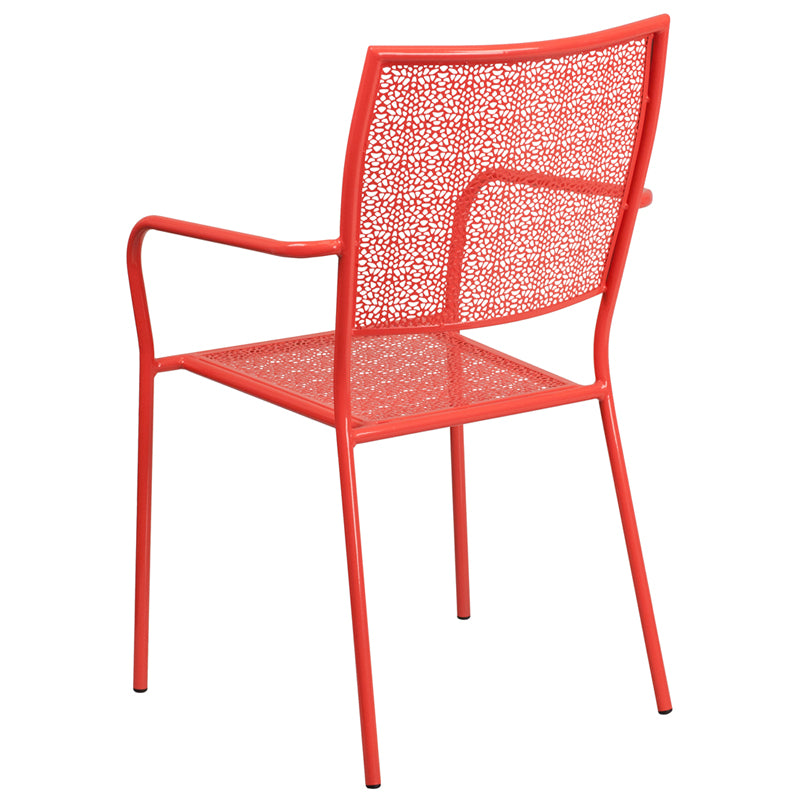 Coral Square Back Patio Chair
