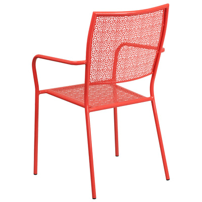 Coral Square Back Patio Chair