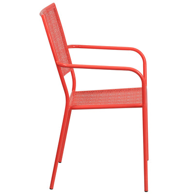 Coral Square Back Patio Chair