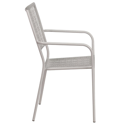 Gray Square Back Patio Chair