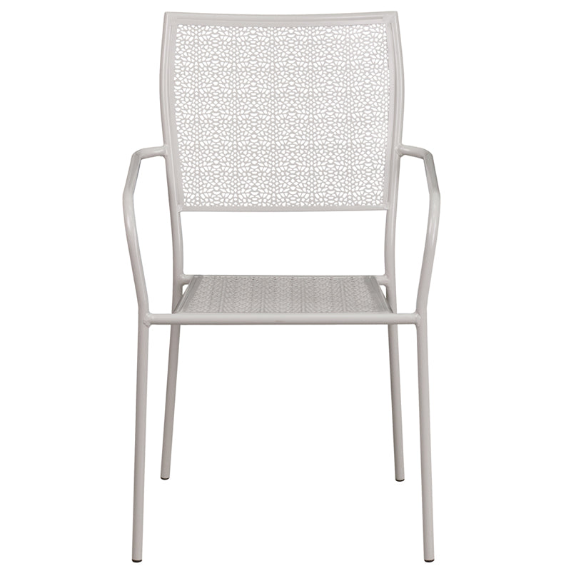 Gray Square Back Patio Chair