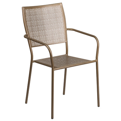 28sq Gold Patio Table Set