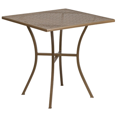 28sq Gold Patio Table Set