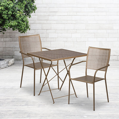 28sq Gold Fold Patio Set