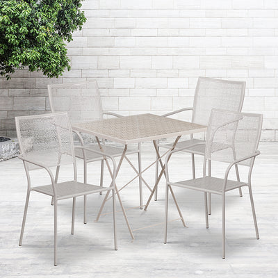 28sq Gray Fold Patio Set