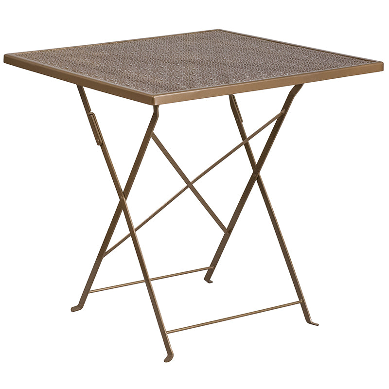 28sq Gold Fold Patio Set