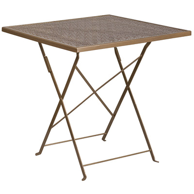 28sq Gold Fold Patio Set