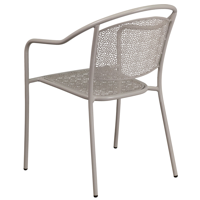 Gray Round Back Patio Chair
