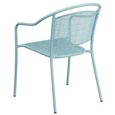 Blue Round Back Patio Chair