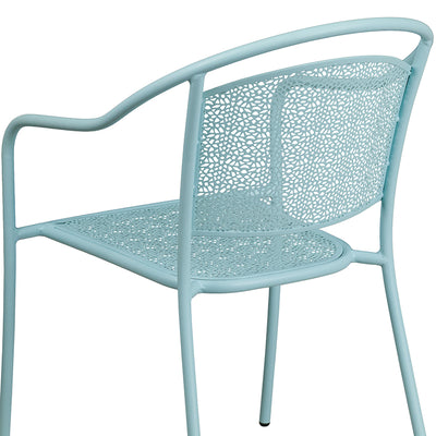 Blue Round Back Patio Chair