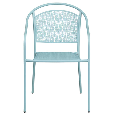 Blue Round Back Patio Chair