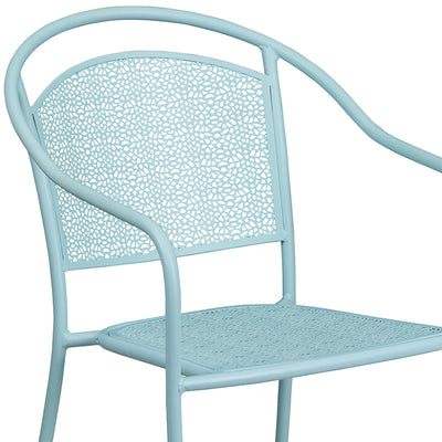 Blue Round Back Patio Chair