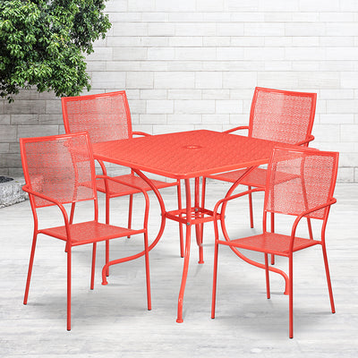35.5sq Coral Patio Table Set