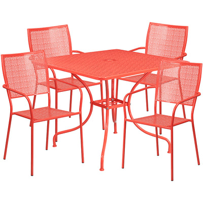 35.5sq Coral Patio Table Set