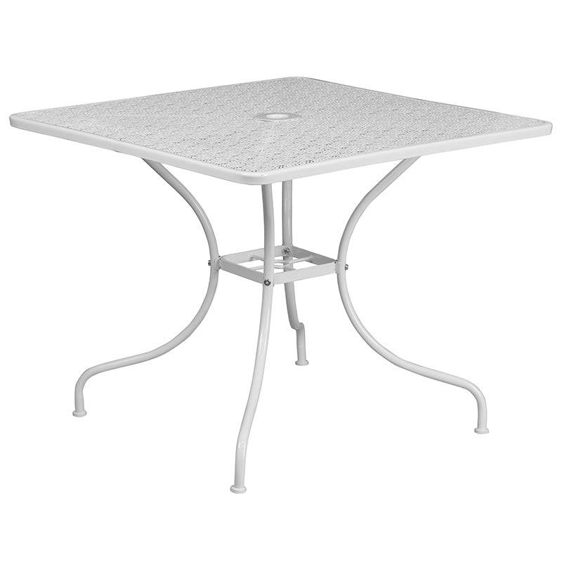 35.5sq White Patio Table Set