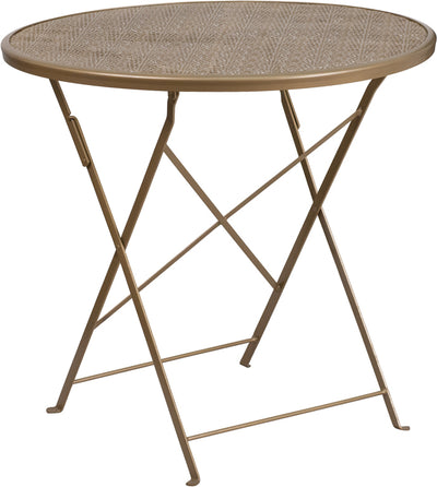 30rd Gold Folding Patio Table