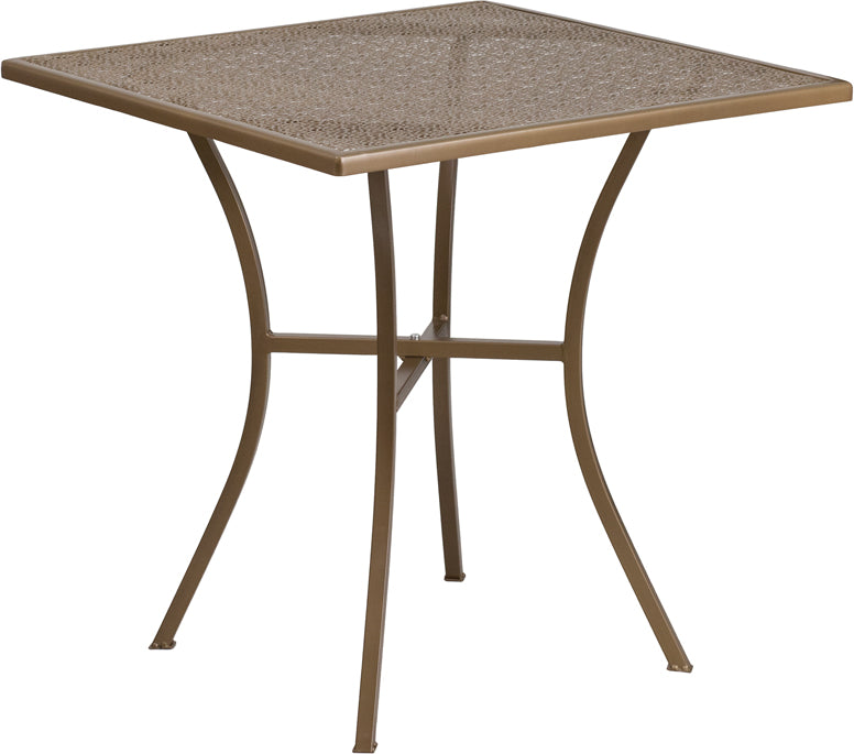 28sq Gold Patio Table
