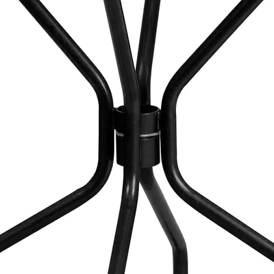 35.25rd Black Patio Table