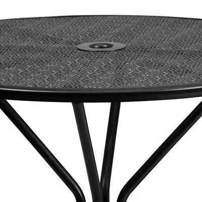 35.25rd Black Patio Table
