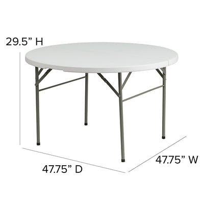 48rd White Bi-fold Table