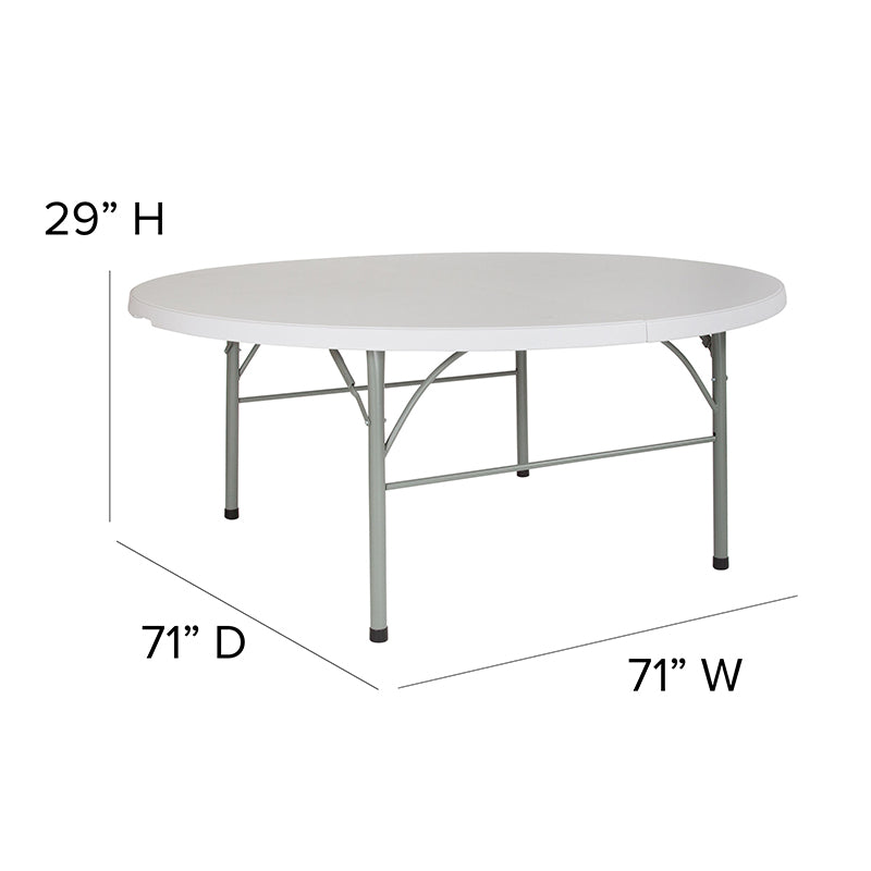 72rd White Bi-fold Table