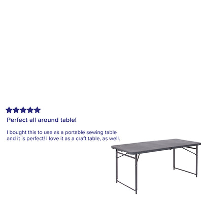 23.5x48.25 Gray Plastic Table