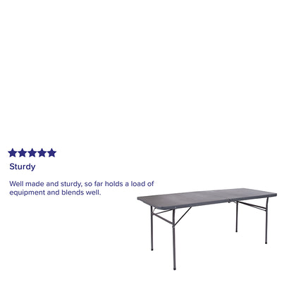 30x72 Gray Plastic Fold Table