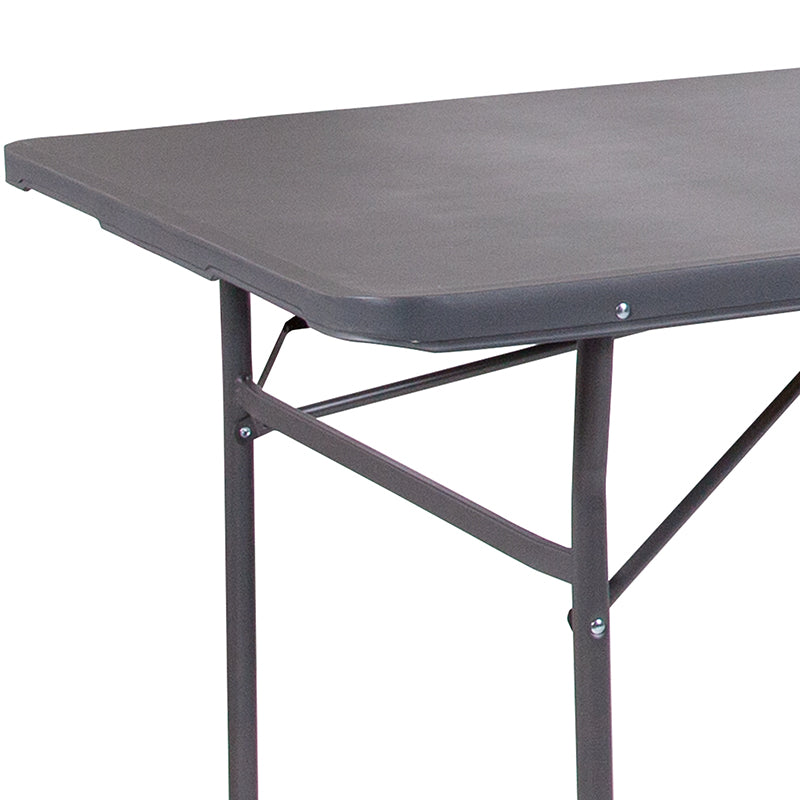 30x72 Gray Plastic Fold Table