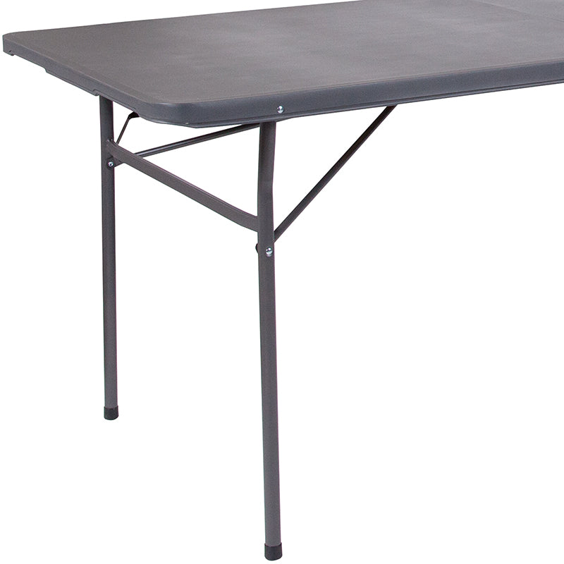 30x72 Gray Plastic Fold Table