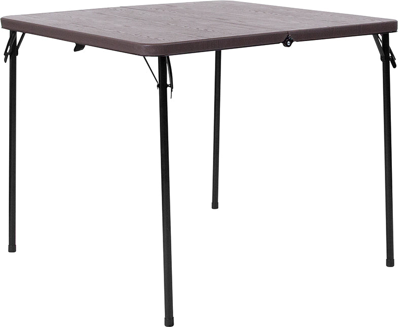 34sq Brown Plastic Fold Table