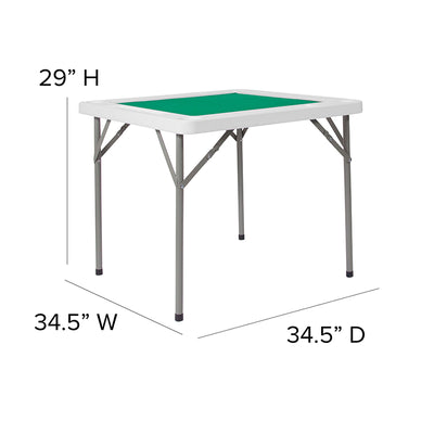 Green Felt Folding Game Table