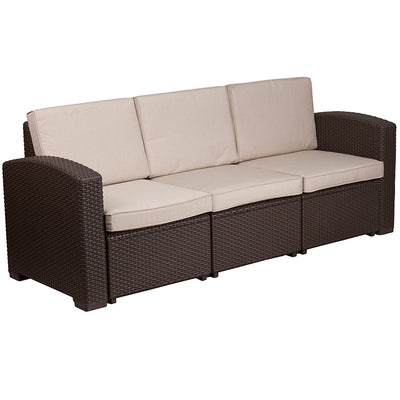 5 Pc Brown Outdoor Rattan Set