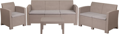 4 Pc Gray Outdoor Rattan Set