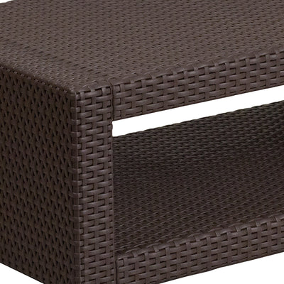 Chocolate Rattan Coffee Table