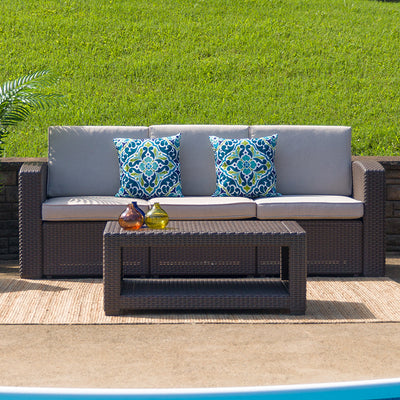 Chocolate Rattan Coffee Table
