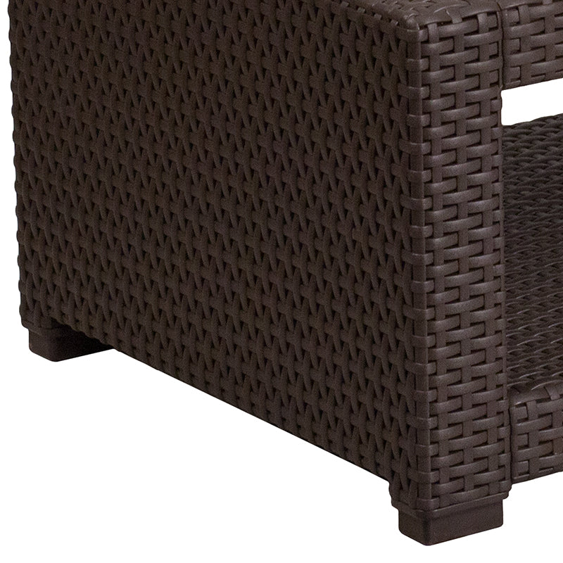Chocolate Rattan Coffee Table