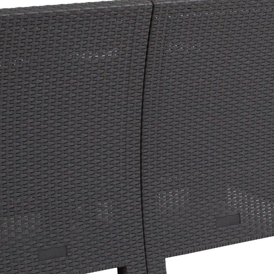 Dark Gray Rattan Loveseat