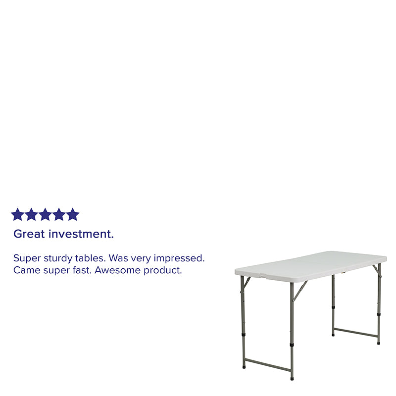 24x48 White Plastic Fold Table