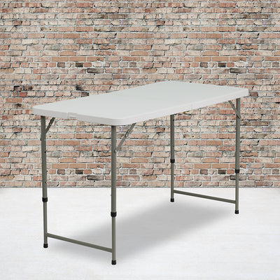 24x48 White Plastic Fold Table