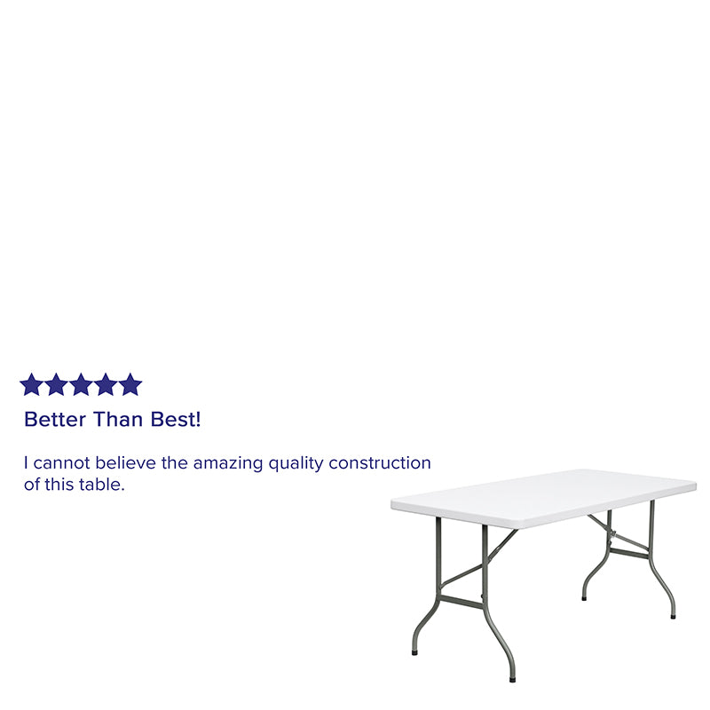 30x60 White Plastic Fold Table