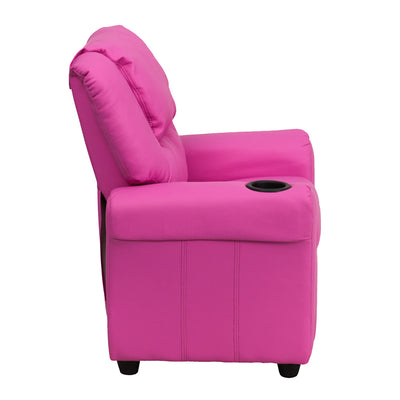 Hot Pink Vinyl Kids Recliner