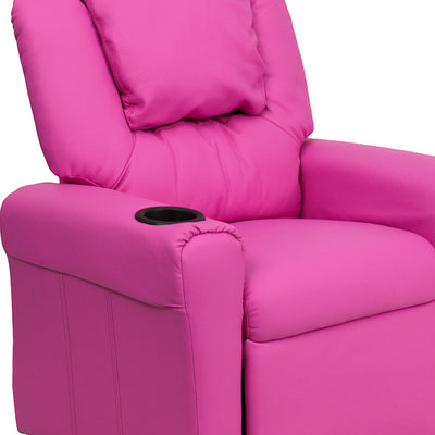Hot Pink Vinyl Kids Recliner